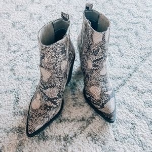 Snake Print Boots